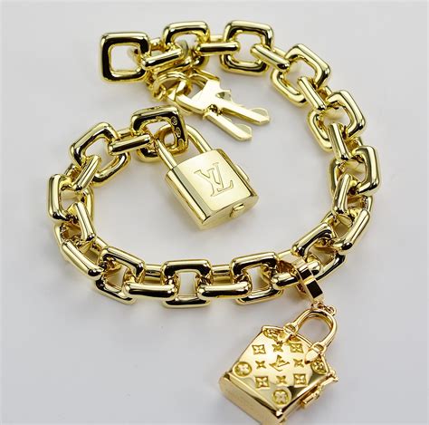 louis vuitton gold charm bracelet|louis vuitton bracelet with gems.